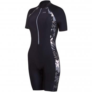 Zoggs Mujer Soft Nature MoGo kneesuit – Bañador, Mujer, 114018232, Black/Multi, 34