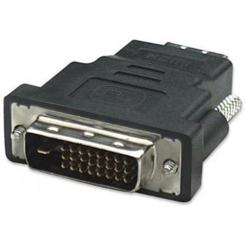Adaptador HDMI Hembrado a DVI-D Macho Dual Link 24+1 Negro