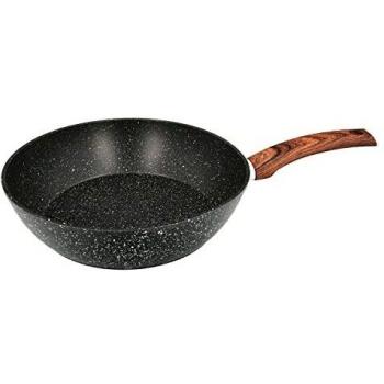 ORYX 5023630 Sarten Honda Aluminio Forjado Antiadherente Ø 28x7,5 cm. Mango Engomado / 5 Capas/Acabado Piedra/para Todo Tipo de Cocinas, 29 litros, 0, Color