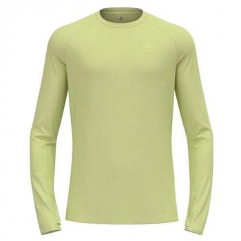 Odlo X-Alp PW 115 Long Sleeve Performance Wool Trail Running Shirt for Men - Lime - Size L