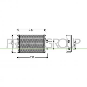 Radiador de calefacción PRASCO FT133H001 para FIAT y LANCIA, compatible con sistemas 46722928, 46722950, 46723042 y 77362396