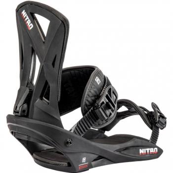 Nitro Staxx Fijaciones de Snowboard para Hombre, color negro, modelo M