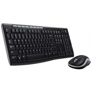 Combo Inalámbrico Logitech MK270 - Teclado y Ratón, 2.4 GHz, Diseño Compacto, Layout Griego QWERTY, Batería de 2 Años, Color Negro