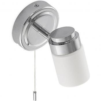 Aplique de pared moderno Lindby Alimari, cromo, metal plateado, 1 llama G9, adecuado para salón y comedor