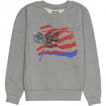 Sudadera Converse Graphic Fleece Crew Gris Claro L