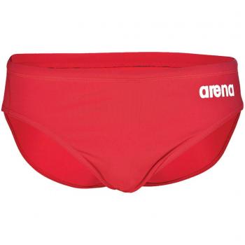 Bañador Arena Team Swim Briefs Solid Hombre - Bañador slip de hombre, color rojo y blanco, diseño de rendimiento, ideal para natación