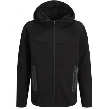 Jack&Jones Junior Fusion Full Zip Hoodie Black Regular Fit 140