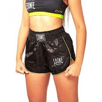 Leone 1947 AB801 Pantalones Cortos de Kick-Thai, Mujer, Negro, XS