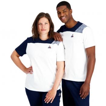 Le Coq Sportif - Camiseta Saison 1 Tee SS Nº1 Unisex Blanco