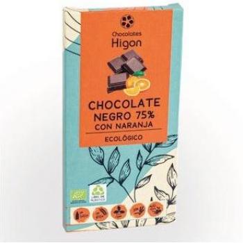 Chocolates Higón Chocolate Negro 75% Naranja Eco 100g