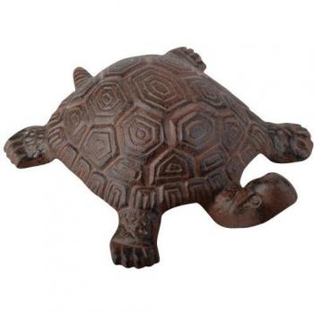 Tortuga decorativa de hierro fundido tamaño 2 - Dimensiones 15,2 x 19,3 x 5,6 cm
