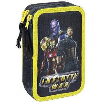 Estuches Multicolor AVENGERS, Unisex Adulto Avengers Plumier Triple Giotto Premium de Avengers 21-2492, Talla única