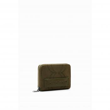 Billetera Elegante Verde para Mujer Desigual Mone Bubbles Marisa con Cremallera y Detalles en Contraste