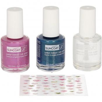 Kit de Esmalte de Uñas SuncoatGirl Mermaid Princess, 3 unidades de 9 ml cada una