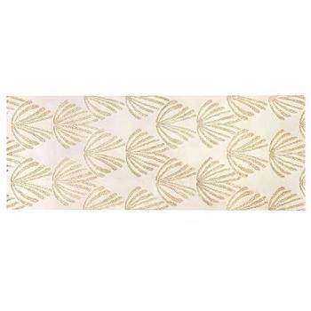 Alfombra de Pasillo Art Decó Lysa - 80 x 200 cm - Beige con Lurex Dorado