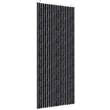 vidaXL Cortina Mosquitera Insecticida Mosquitos Moscas Plagas Cortinas Estores Visillo Casa Hogar Ventana Balcón Puertas 90x220 cm Gris Antracita