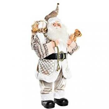 Decoración DKD Home Decor Papá Noel Gris PVC 45 x 34 x 80 cm