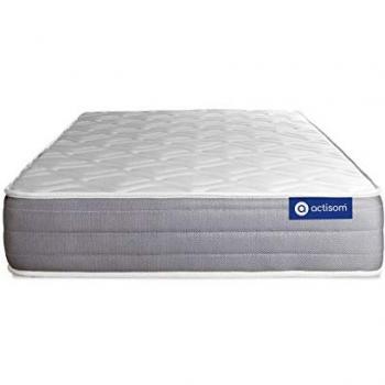 Colchón Actisom 120 x 200 cm con látex y espuma viscoelástica, 5 zonas de confort, grosor de 22 cm, moderadamente rígido