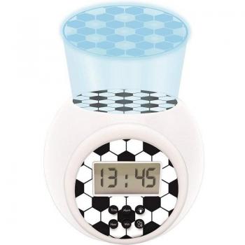LEXIBOOK Reloj Despertador con Proyección de Fútbol y Función Temporizador