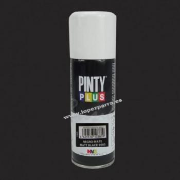 Spray Pintura Negro Mate 400ml PintyPlus - Pintura en Spray Todoterreno, Versatilidad, Gran Gama de Colores, Fácil Aplicación, Alta Adherencia y Durabilidad para Todo Tipo de Superfic