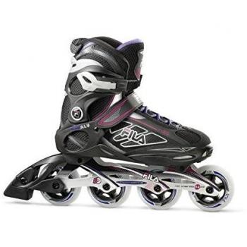Fila Skates Primo Alu 80 Patines en Linea, Mujer, Negro / Morado, 4.5