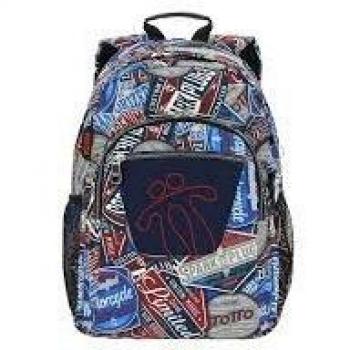Totto MA04ECO003-1810J-8TR Morral Tempera Mochila Infantil, 36 cm, Multicolor