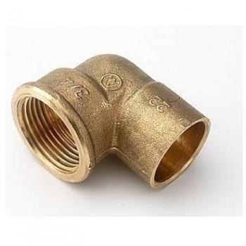Codo de Latón de 90° con Conexión Hembra de 22x3/4 - Referencia 201322