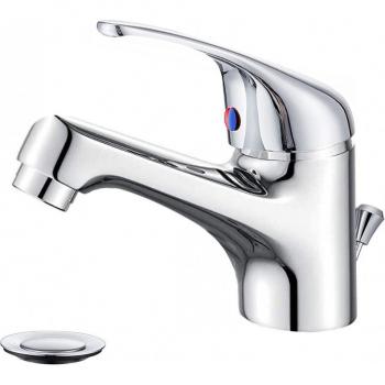 Grifo para lavabo de acero inoxidable Colombo N026-1 con desagüe pop-up automático