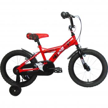 Umit J1650 Bicicleta Infantil, Niños, Rojo/ Negro, 16