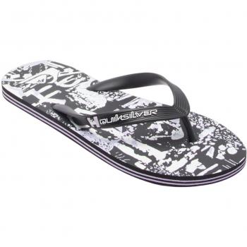 Quiksilver - Chanclas Negras para Hombre - Molokai Art Gregg Kaplan 42 Negro