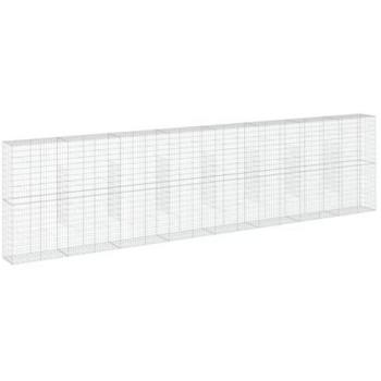vidaXL Gabion Basket with Cover 800x50x200 cm Galvanised Iron