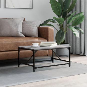 Mesa de centro rectangular gris Sonoma de madera contrachapada de 75x50x35 cm