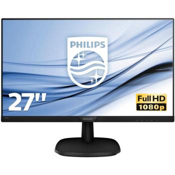 Philips 273V7QJAB - 27 Inch FHD Monitor, 75Hz, 4ms, IPS, Speakers, Smart Image, Narrow Border, LowBlue mode
