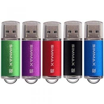 Memorias USB 5 Piezas 16GB USB 2.0 Stick Flash Drive Pendrives Almacenamiento Datos por SIMMAX
