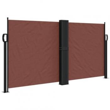 Toldo lateral retráctil 120x600 cm color negro, crema, azul y marrón, pantalla de privacidad, mosquitera impermeable, sombrilla para jardín, balcón, patio y terraza