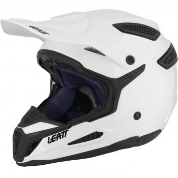 Leatt GPX 5.5 compuesto Solid – Casco de motocross, color blanco, blanco