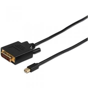 Adaptador de cable de vídeo Mini DisplayPort a DVI-D de 1 metro en color negro