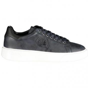 Blue Men's Sport Sneakers - EU42/US9, Blauer, Polyester, Male, Blue, Size: 9 US with Contrast Details