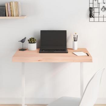 Tablero de mesa de roble macizo sin tratar 80 x 40 x (2-6) cm