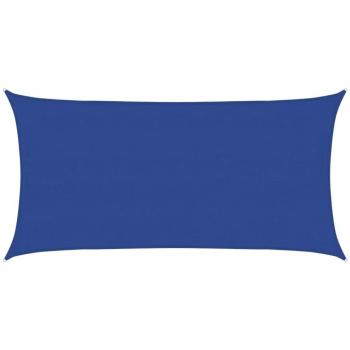 Toldo de vela rectangular HDPE azul 160 g/m² 4x7 m