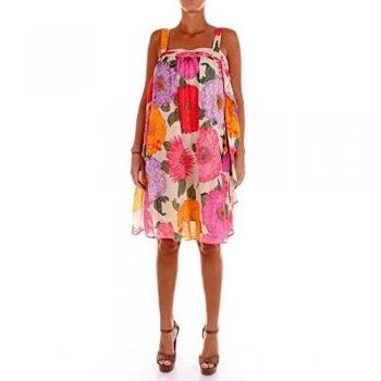 Twinset Milano TS825D Vestido, Multicolor St.Macro Peonie, 40 para Mujer