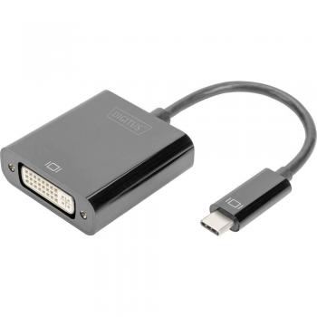 Adaptador Gráfico USB-C a DVI 0.1m Negro Digitus DA-70829