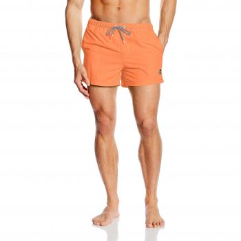 Miami Beach Swimwear Mike, Shorts de Playa Para Hombre, Naranja