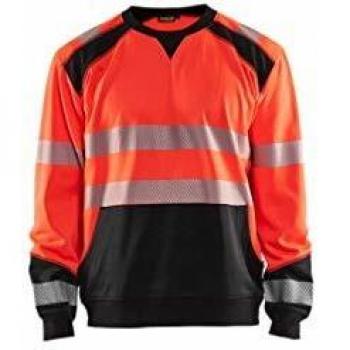Sudadera de alta visibilidad Blaklader roja y negra, talla S