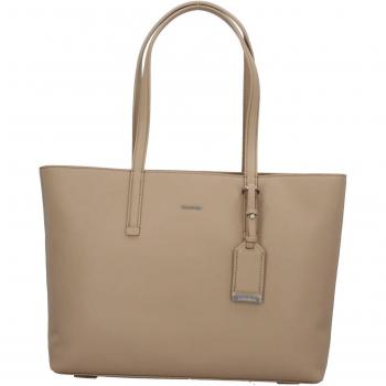 Calvin Klein Silver Mink Tote Bag Blue Beige ONE SIZE