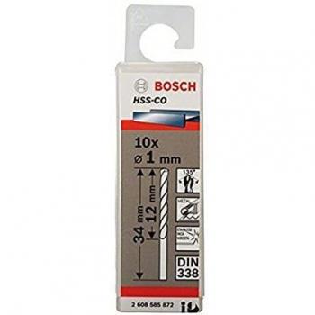 Bosch 2 608 585 872 - Pack de 10 brocas metálicas HSS-Co, DIN 338