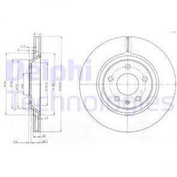 Disco de freno DELPHI BG3997, ventilado, 2 piezas
