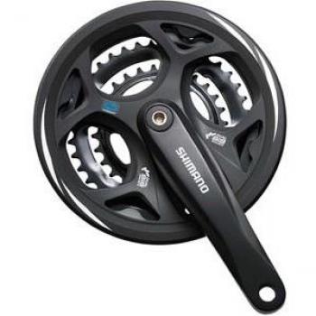 Shimano Kurbelgarnitur Fc-m311 Altus 170mm 48/38/28z 4-kant 8-fach Ohne Ks Schwarz
