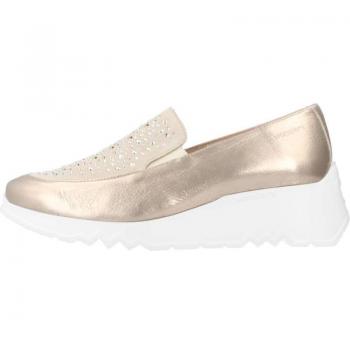 Mocasines para mujer Wonders E6722 en color bronce metalizado