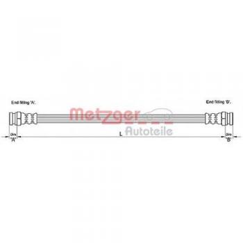 Metzger 4110229 Tubo flexible de frenos